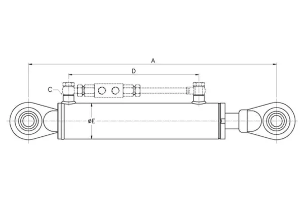 Towar Łącznik górny hydrauliczny TEN/TEV, 575 mm kat. 2/2 z zaworem