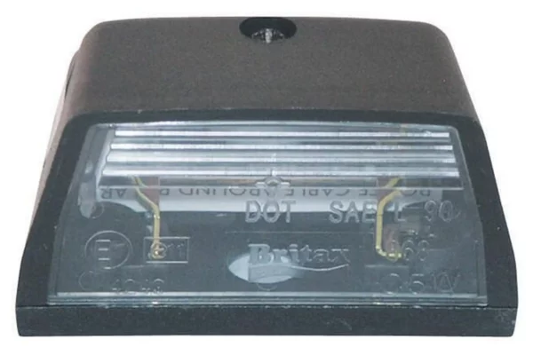 Britax Lampa oświetlania tablicy rejestracyjnej, 5W prostokątna 12/24V przezroczysta przykręcana 36x36 mm Britax