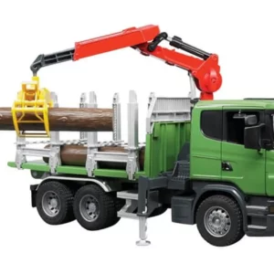 Zabawka ciężarówka do przewozu drewna z żurawiem Scania LKW