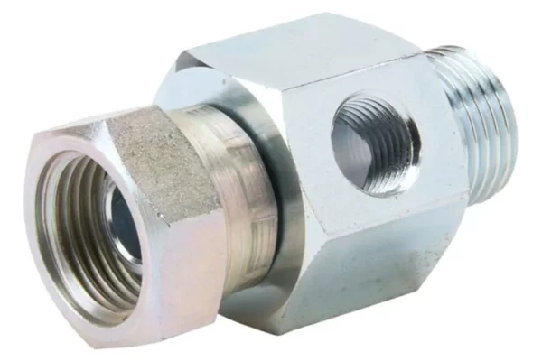 Złącze gwint zew./wew. 1/2" przyłącze manometru x 1/4" BSP