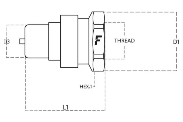 Faster Szybkozłącze skręcane wtyczka 3/8" gwint wew. panelowy 3/8" BSP Faster