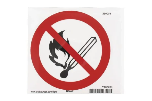 Znak zakazu " Zakaz palenia ognia"