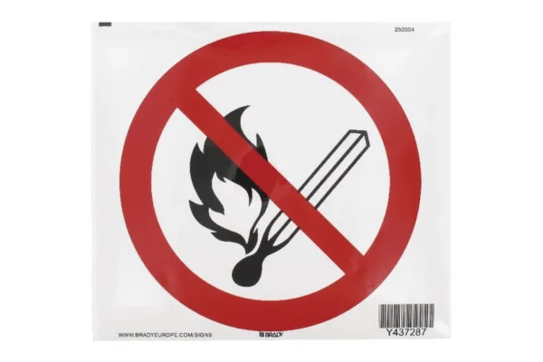 Znak zakazu " Zakaz palenia ognia"