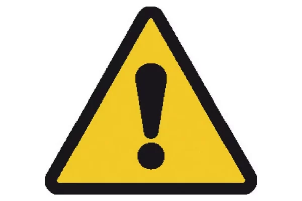Znak informujący "Uwaga niebezpieczeństwo"