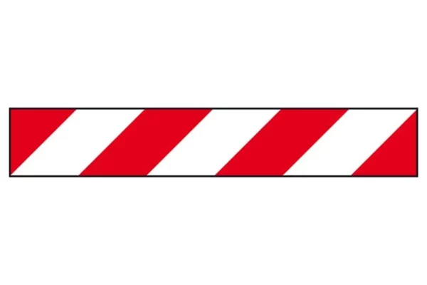 Mazon Naklejka do tablicy ostrzegawczej, biało-czerwona, 846 x 141 mm