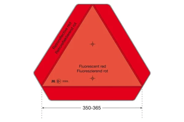 Trójkąt ostrzegawczy, samoprzylepny
