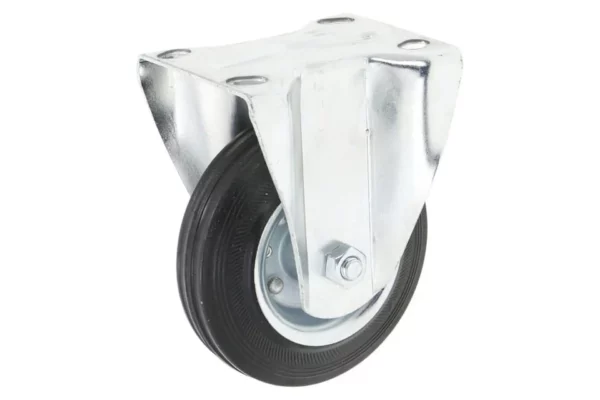 Koło stałe metalowo gumowe z łożyskiem O 180x50 mm podstawa montażowa: 145x110 mm nośność 220 kg Ro-Carr