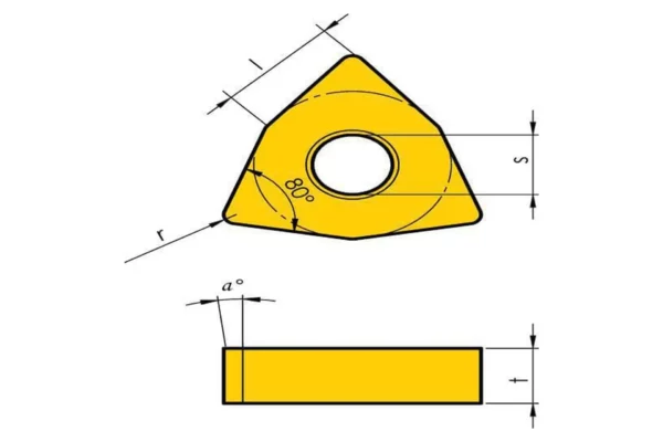 I Tools Obrotowa płytka tnąca kształt W trygonometryczny 80° ISO i-Tools, WN..0804…(10x)