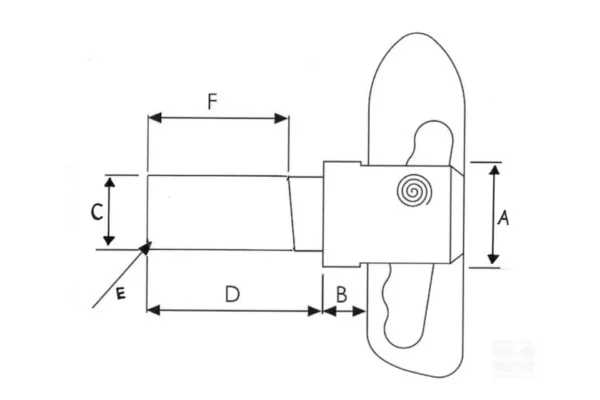 Towar Zatrzask plandeki, do spawania fi 18 mm