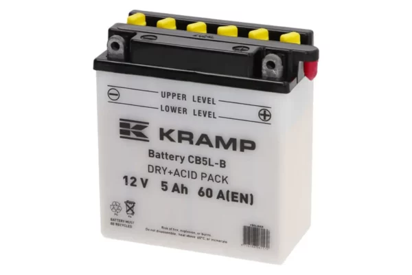 Akumulator 12V 5Ah 60A z elektrolitem Kramp