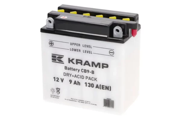 Akumulator 12V 9Ah 130A z elektrolitem Kramp