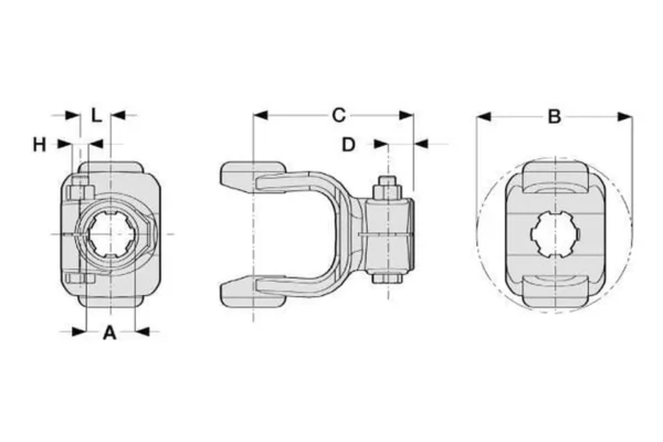 Comer Widłak, ze śrubą zaciskową, śruba styczna, 1-3/4" - 20 frezów, T90/V90 Comer