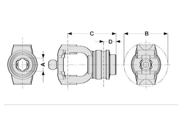 Comer Widłak, szybkozłączny z pierścieniem ustalającym, 1-3/4" - 6 frezów, T CvJ 80/V CvJ 80 Comer