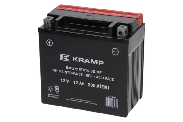 Akumulator 12V 12Ah 200A z elektrolitem Kramp