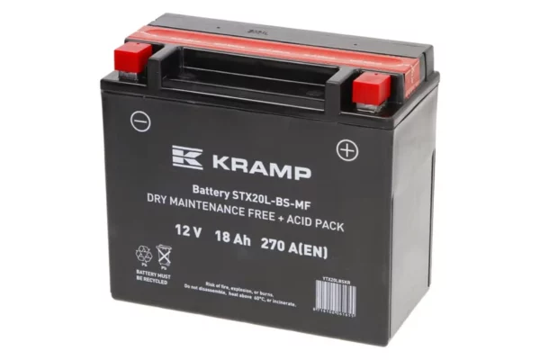 Akumulator 12V 18Ah 270A z elektrolitem Kramp