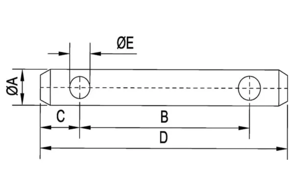 gopart Sworzeń łącznika górnego 25x175 mm gopart