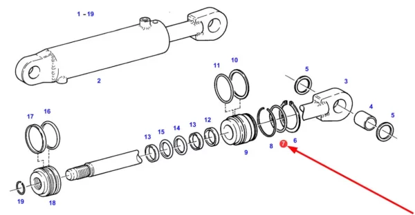 Oryginalny pierścień oring o wymiarach 74 x 3 mm i numerze katalogowym X548957666000, szeroko stosowany w ciągnikach rolniczych marki Fendt schemat.