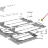 Sito żaluzjowe górne 3D o wymiarach 690 x 1755 mm i numerze katalogowym B103473, stosowane w kombajnach zbożowych marki Claas. schemat