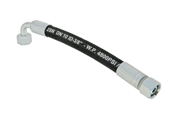 Przewód hydrauliczny gumowy o oznaczeniu RM2SC-DN10 DKOL-12 DKOL90-12 i numerze katalogowym ZZ00045697