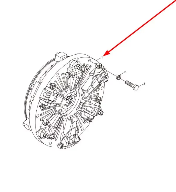 Oryginalne sprzęgło z tarczą o numerze katalogowym TB550.211B.1, stosowane w ciągnikach rolniczych marki Arbos oraz Lovol. schemat