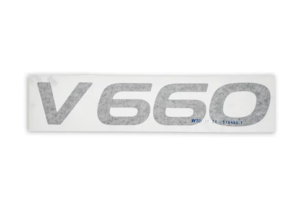 Oryginalna naklejka V660 o wymiarach 92 x 407 i numerze katsalogowym 516405.1