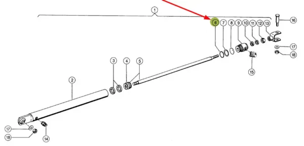 Oryginalny pierścień oring o wymiarach 46,2 x 3 i numerze katalogowym 712323.01, stosowany w maszynach rolniczych marki Claas.-schemat