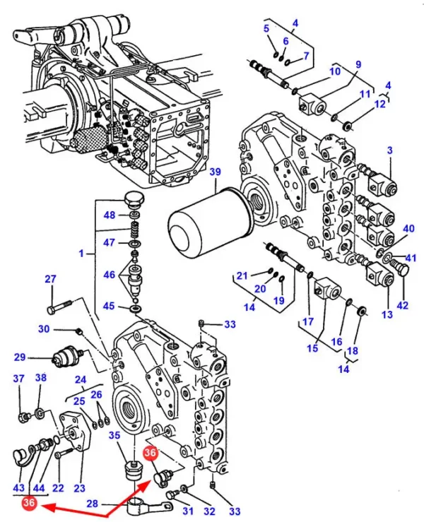 Oryginalny króciec o wymiarach gwintu M14 x 1,5 i numerze katalogowym 3384387M1, stosowany w ciągnikach rolniczych marki Massey Ferguson.-schemat