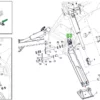 Oryginalna śruba 6-kątna z niepełnym gwintem o wymiarach M12 x 1.75 x 110, klasie twardości 8.8, i numerze katalogowym 120121101, stosowana w ładowarkach marki Faresin schemat.