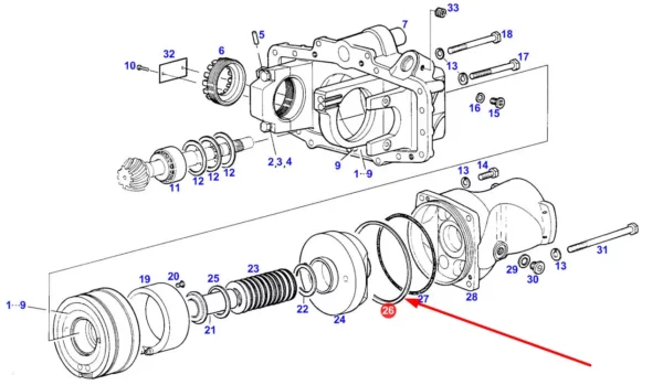 Oryginalna podkładka dystansowa marki Dana Spicer, 0.2 mm o numerze katalogowym 308493, stosowana w ciągnikach rolniczych marki Fendt schemat.