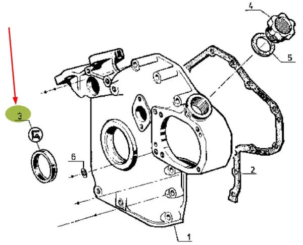 Pierścień simering o wymiarach 78 x 100 x 12,7 i numerze katalogowym 6005001566, stosowany w ciągnikach rolniczych marek Claas, Renault oraz Fendt schemat.