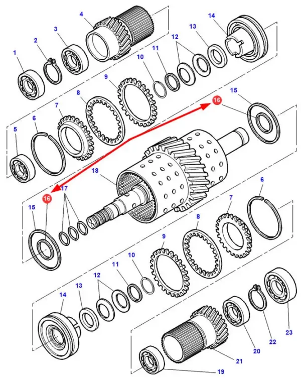 Oryginalny pierścień oring o wymiarach 73 x 3,5 i numerze katalogowym 4300210M1, stosowany w ciągnikach rolniczych marek Challenger oraz Massey Ferguson schemat.