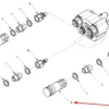 Oryginalne szybkozłącze hydrauliczne 1/2", o numerze katalogowym C030457, stosowane w ładowarkach marki MultiOne.-schemat