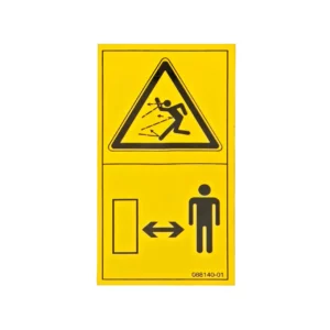 Oryginalna naklejka uwaga na odrzucany materiał o numerze katalogowym 688140