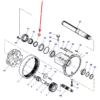 Pierścień oring o wymiarach 120.32 x 2.62 i numerze katalogowym 001051543, stosowany w ciągnikach rolniczych marek Massey Ferguson oraz Fendt.-schemat
