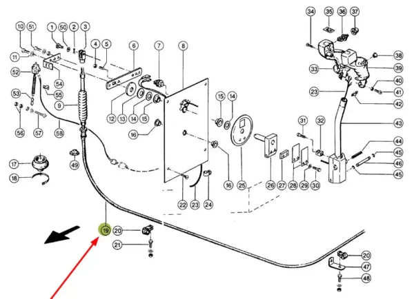 Linka hydrostatu, o długości 3800 mm i numerze katalogowym B127688, stosowana w kombajnach zbożowych i sieczkarniach marki Claas.-schemat