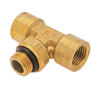 Oryginalne złącze hydrauliczne typu trójnik o wymiarach M16 x 1.5 i numerze katalogowym X596317000000