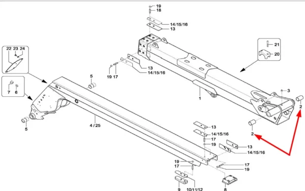 Kramer 1000188627 Tuleja sworznia 60 x 70 x 100 schemat