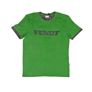 Oryginalna koszulka Fendt zielona z szarym napisem i szarymi wstawkami rozmiar M