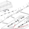 Oryginalny wałek wielowpustowy (1 3/4) napędu głównego rozrzutnika, o numerze katalogowym 2223/06-01-001.01, stosowany w rozrzutnikach obornika marki Unia.-schemat