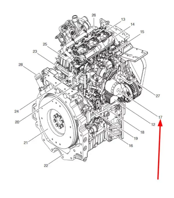 Filtr oleju silnika puszkowy o numerze katalogowm 400508-00163, stosowany w ciagnikach roniczych marki Arbos.-schemat