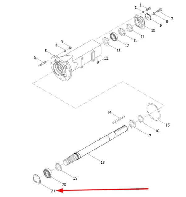 Oryginalny pierścień segera o wymiarach 94 x 2.5 mm i numerze katalogowym GBT893.1-100, stosowany w ciągnikach rolniczych marki Arbos.-schemat