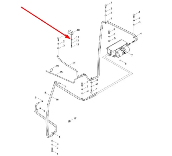 Oryginalna podkładka płaska o wymiarach 5.45 x 10 x 1 mm i numerze katalogowym GBT97.1-5-A3L, stosowana w ciągnikach rolniczych marek Arbos oraz Lovol.-schemat