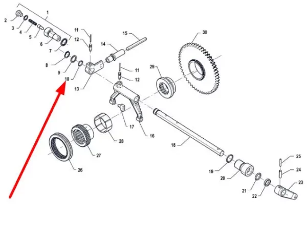 Oryginalny pierścień oring o wymiarach 16 x 2.6 mm i numerze katalogowym PIS07010012, stosowany w ciągnikach rolniczych marki Arbos.-schemat