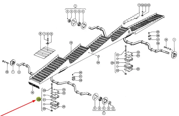 Panewka drewniana, o numerze katalogowym 678258, stosowana w kombajnach zbożowych marki Claas.-schemat