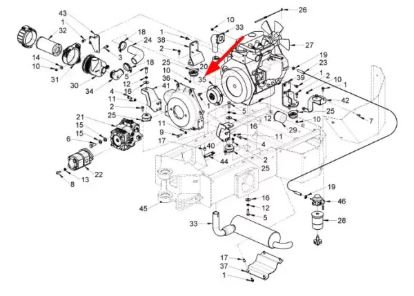 Oryginalne sprzęgło elastyczne Daihatsu Z13 o numerze katalogowym C039514, stosowane w ładowarkach marki Multione schemat.