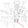 Oryginalne pochodzące z dekompletaacji sprzęgło przekładni sekcji tnącej, o numerze katalogowym 03529600, stosowane w adapterach do kukurydzy marki Capello.-schemat