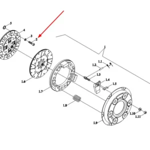 Oryginalna śruba imbusowa o wymiarach M6x30, klasie twardości 10.9 i numerze katalogowym GBT70.1-M6X30-10.9-A2L, stosowana w ciągnikach rolniczych marek Arbos i Lovol.-schemat