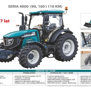 Ciągnik Arbos seria 4110 110KM prospekt