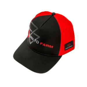 Oryginalna czapka z daszkiem czewono - czarna o numerze katalogowym X993232205000 marki Massey Ferguson.
